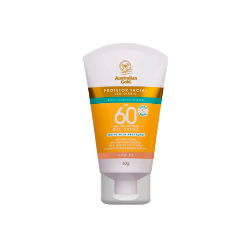 Protetor Solar Facial Fps60 Cor 02 Australian Gold 40g