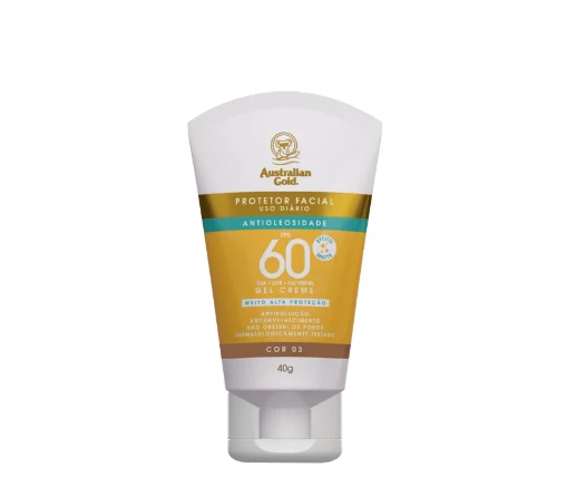 Protetor Solar Facial Fps60 Cor 03 Australian Gold 50g