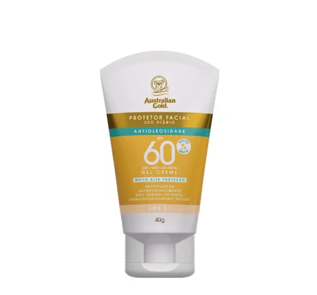 Protetor Solar Facial Fps60 Cor 01 Australian Gold 40g