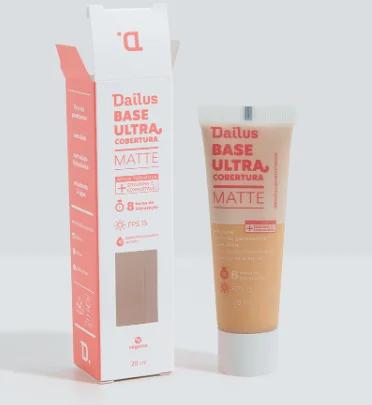 Base Liquida Ultra Cobertura D3 Claro Dailus 28ml