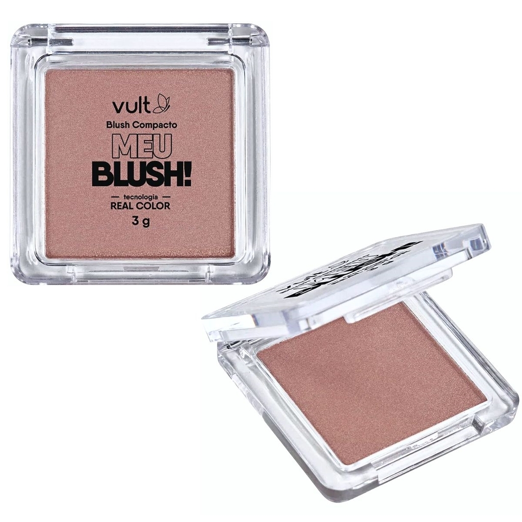 Blush Compacto Golden Perolado Vult 3g