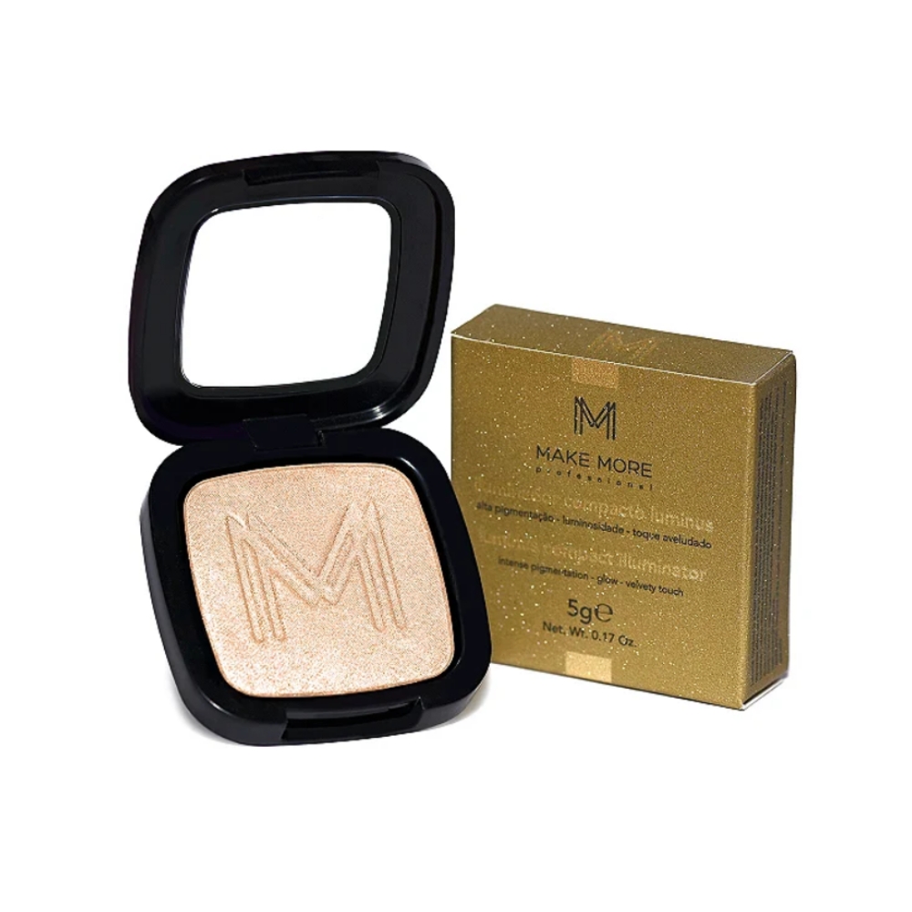Iluminador Facial Compacto Luminus Glow Make More 5g.2