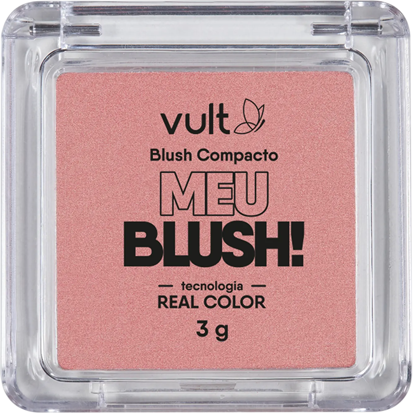 Blush Compacto Rosa Perolado Vult 3g