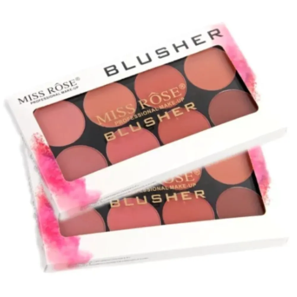 Paleta De Blush 8 Tons Matte E C Brilho 7004-076 Miss Rose 20g