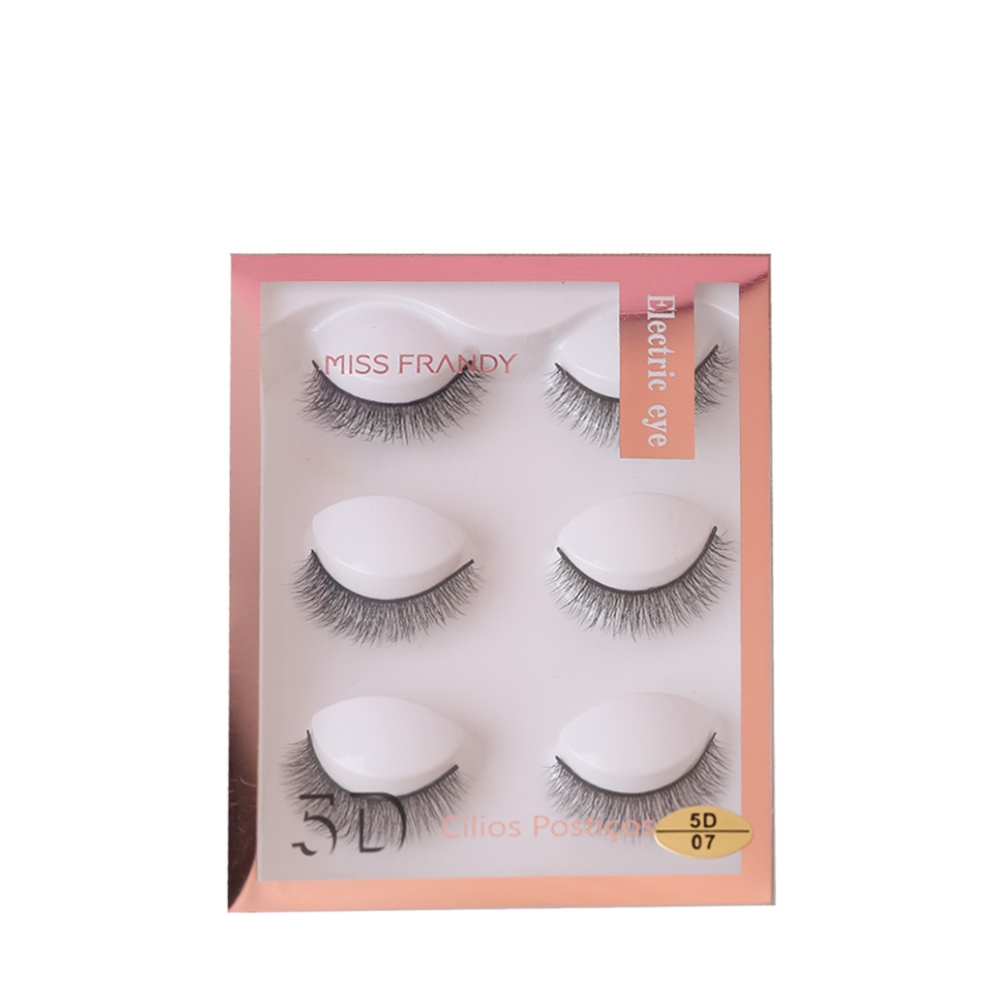 Kit Com 3 Pares De Cilios Postico C20-0119 Miss Frandy