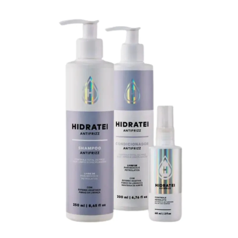 Kit Essencial Anti Frizz Shampoo + Condicionador + Controle Absoluto
