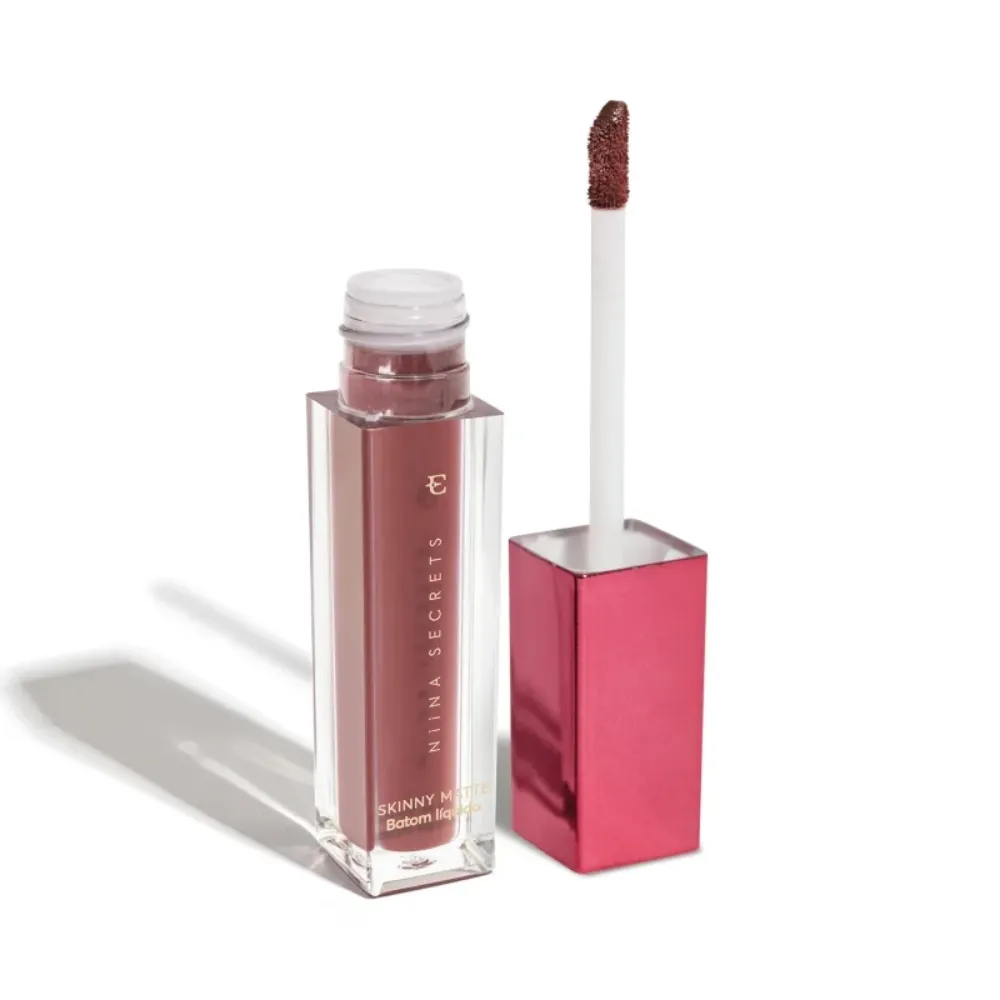 Batom Liquido Niina Screts Skinny Matte Malva Camelia Eudora 5ml