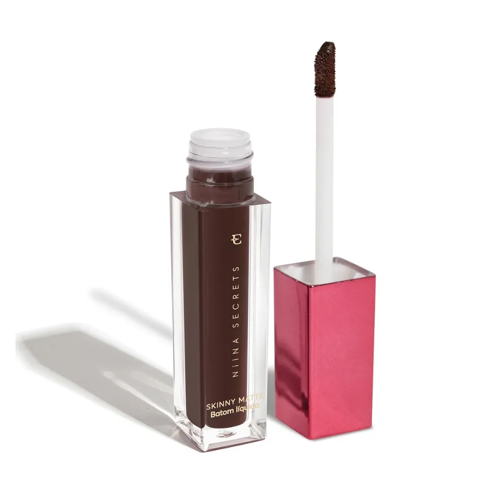 Batom Liquido Skinny Matte Niina Secrets Marron Lirio Eudora 5ml