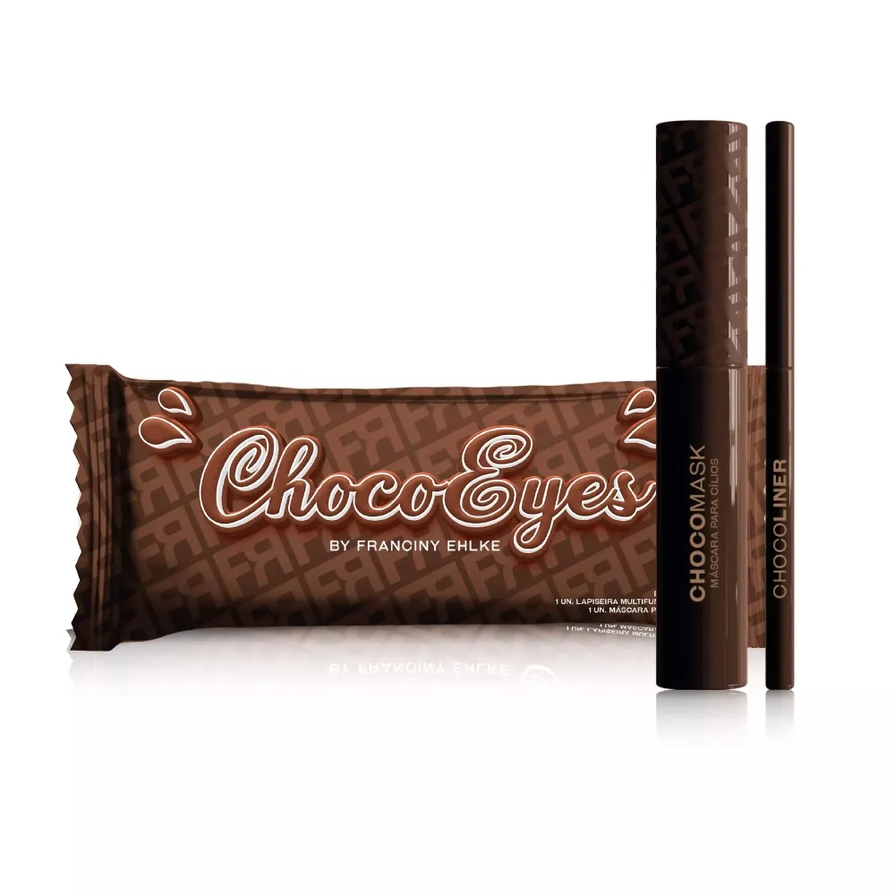 Kit Mascara Cilios Marrom Chocoeyes E Lapis Multifuncional By Franciny Ehlke