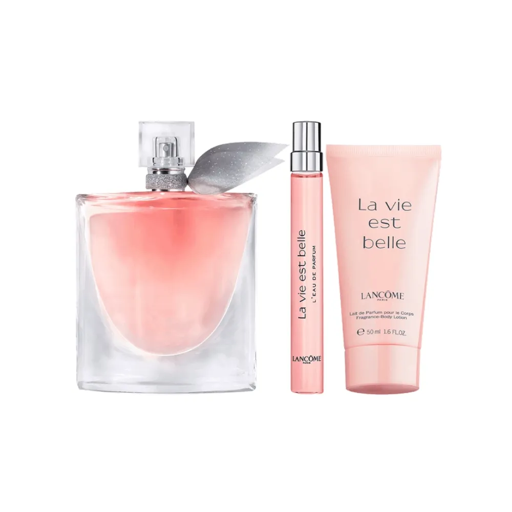 Kit La Vie Est Belle Edp 75ml + Body Lotion 50ml +ts Lancome 10ml