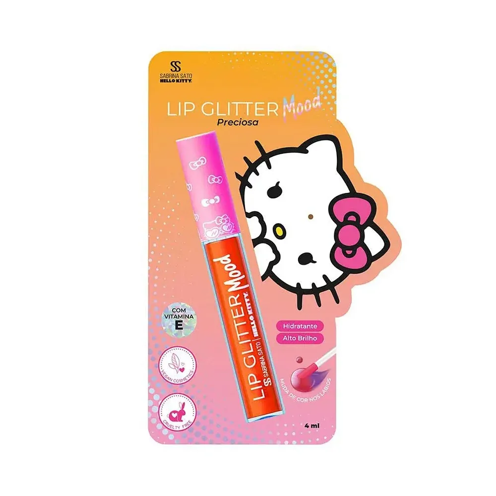 Lip Glitter Preciosa Mood Sabrinasato Hello Kit 4ml