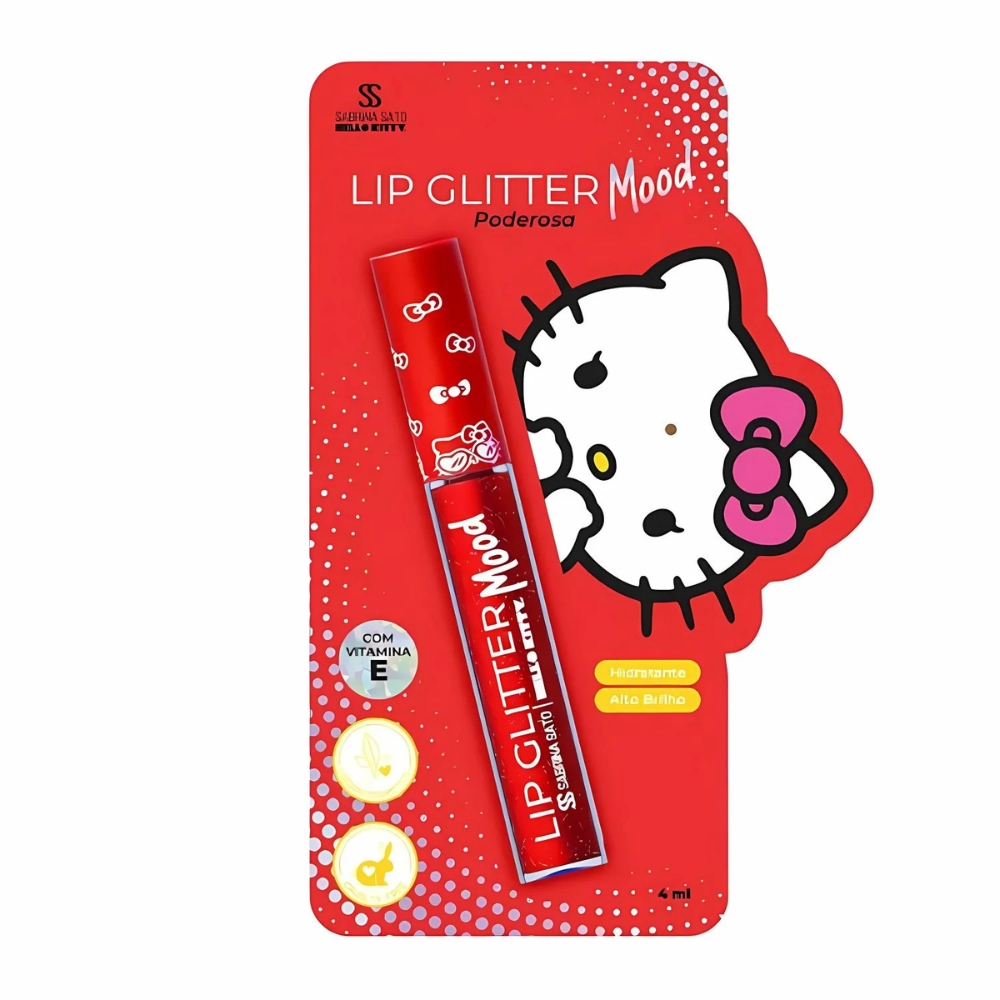 Lip Glitter Poderosa Mood Sabrinasato Hello Kit 4ml