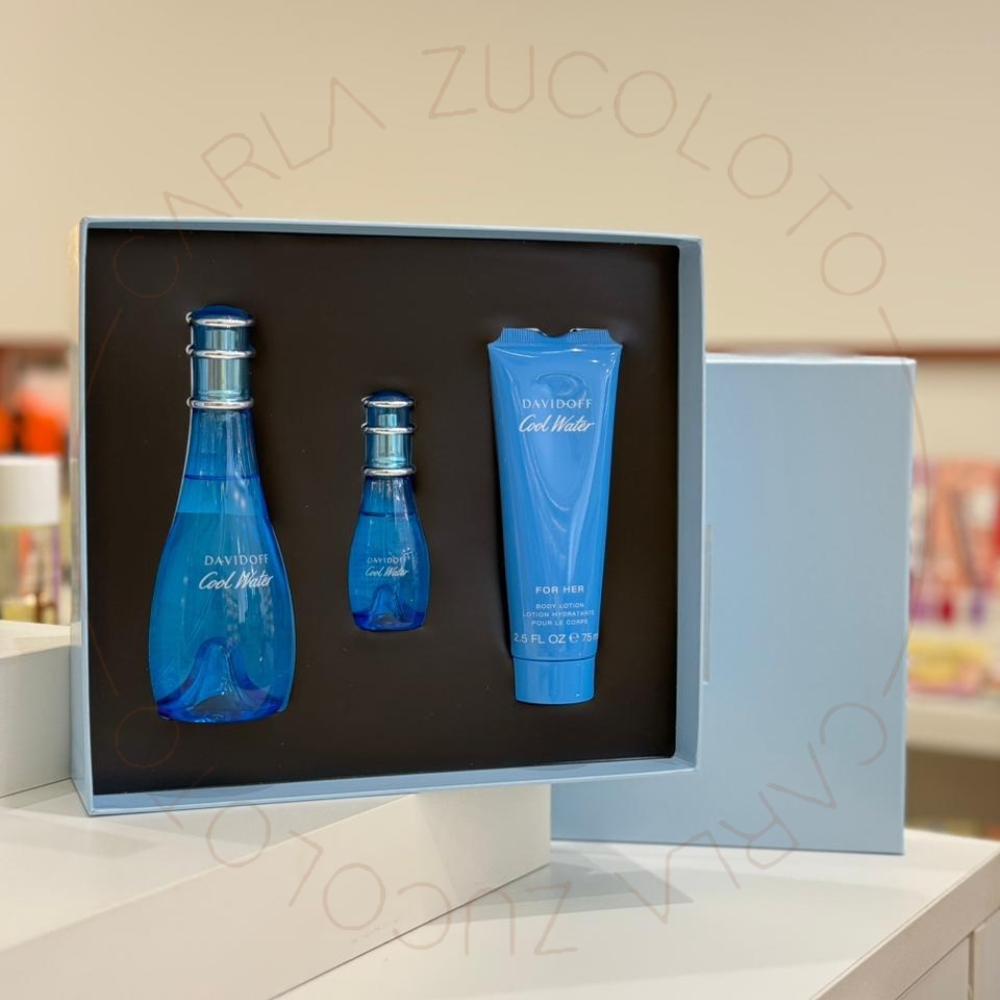 Kit Davidoff Cool Water Edt100ml+bl75ml+15ml