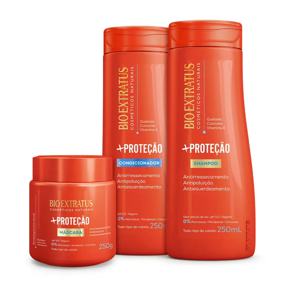Kit + Protecao Shampoo + Condicionador + Mascara Bio Extratus