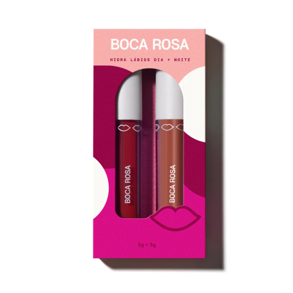Combo Noite Dia Hidra Vermelho + Bege Boca Rosa