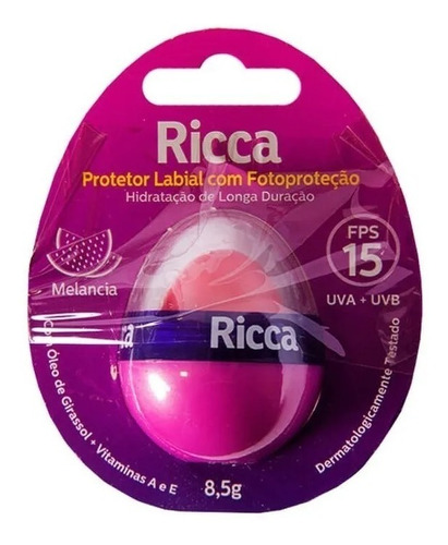 Prot Labial Com Fotoprot 15fps Ricca 8,5g
