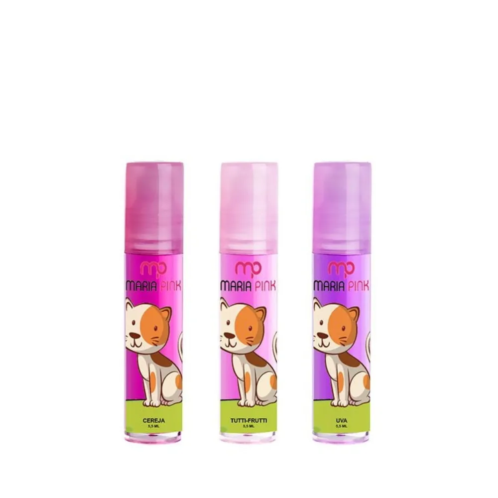 Brilho Labial Gatinha Maria Pink 5,5ml
