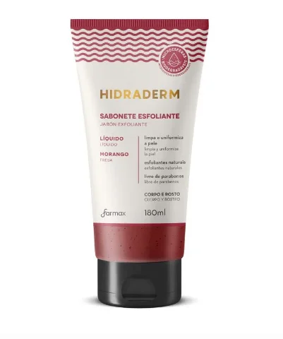 Sabonete Esfoliante Morango Hidraderm 180ml