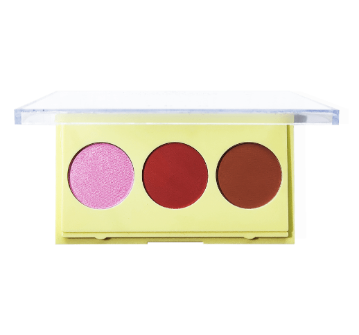 Paleta Trio Blush Iluminador E Contorno Phallebeauty 12g