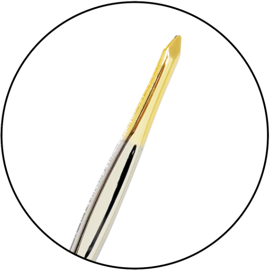 Pinca Profissional Ponta Dourada Fina Klass Vough