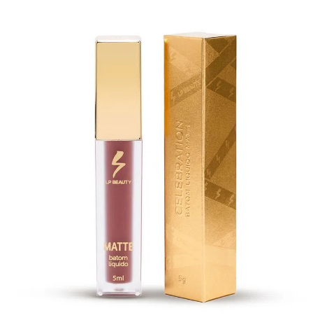 Batom Liquido Mate Warm Nude Celebration Lp Beauty 5g