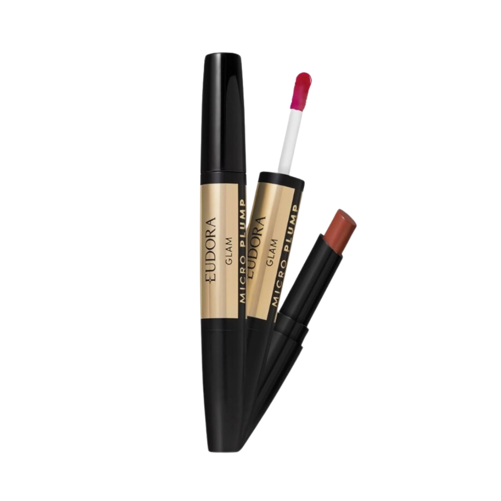 Batom Duo Micro Plump Terracota Retro Eudora Glam 1,8g