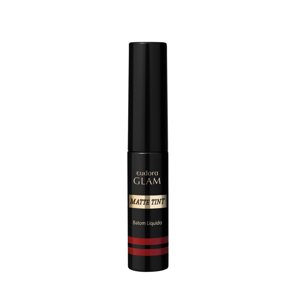 Batom Liquido Matte Tint Vermelho Radiante Eudora Glam 4ml