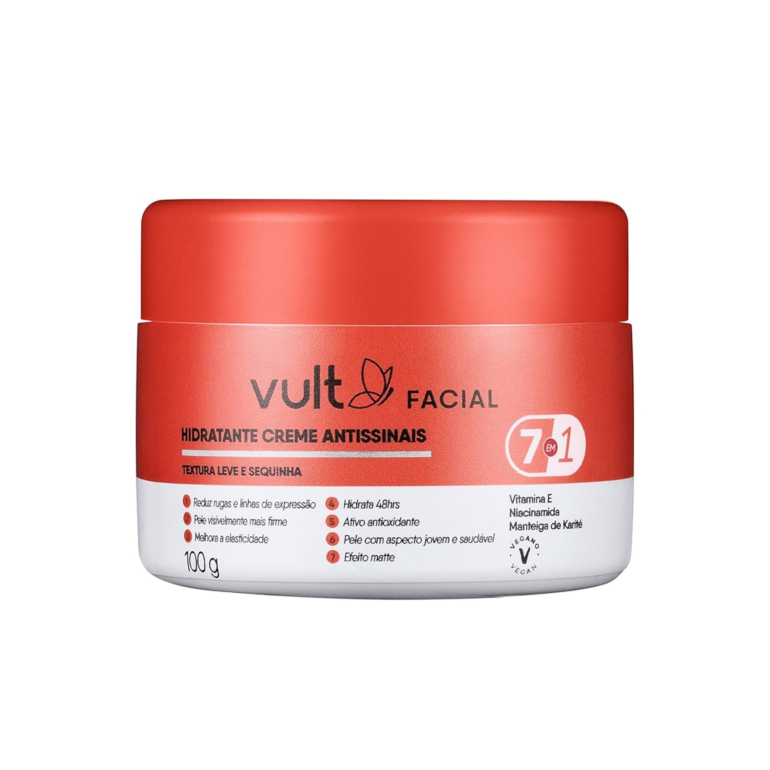 Creme Hidratante Facial Antissinais Vult 100g
