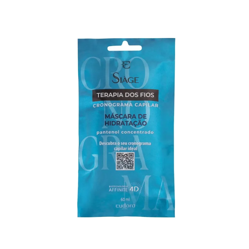 Mascara Capilar Cronograma Hidratacao Sache Siage Eudora 60ml