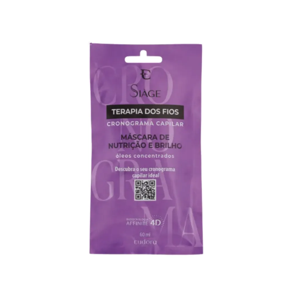 Mascara Capilar Cronograma Nutricao Sache Siage Eudora 60ml