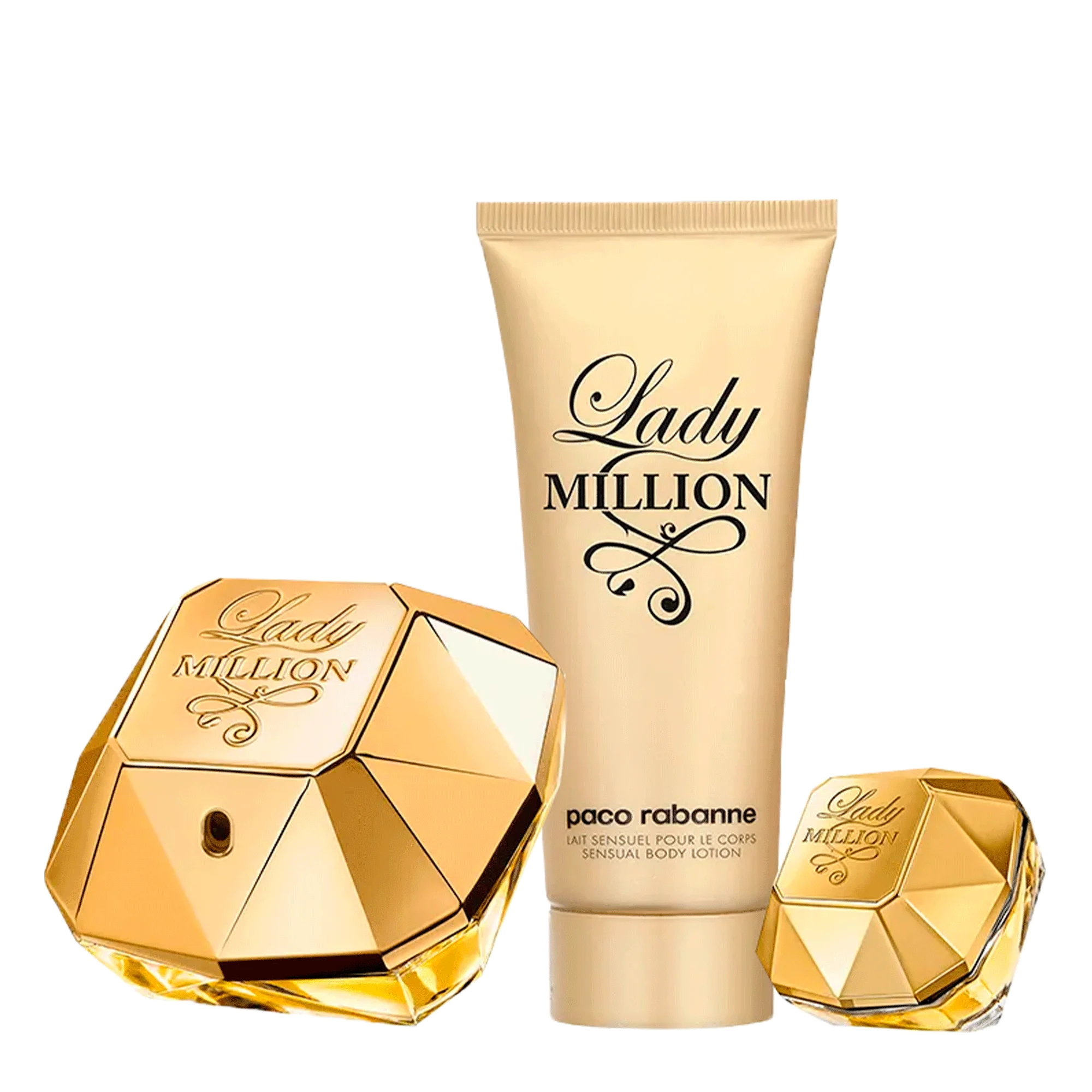 Lady Million Edp 80ml+bl 100ml+mini 5ml Paco Rabanne Kit