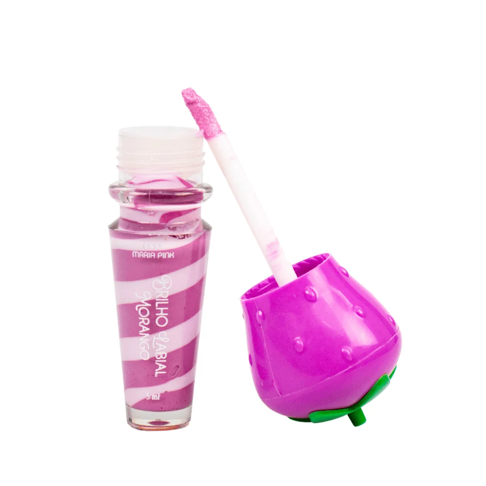 Brilho Labial Morango Maria Pink 5ml