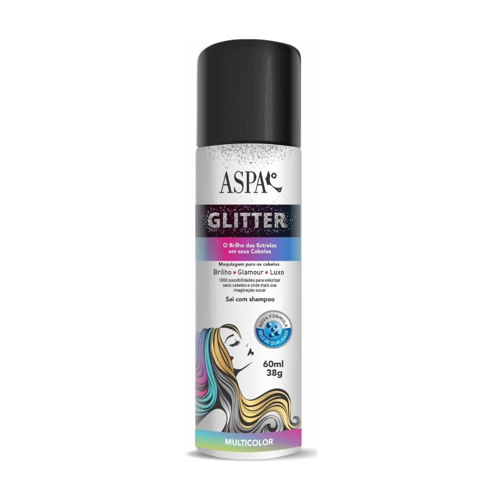 Glitter Capilar Spray Multicolor Aspa 60ml