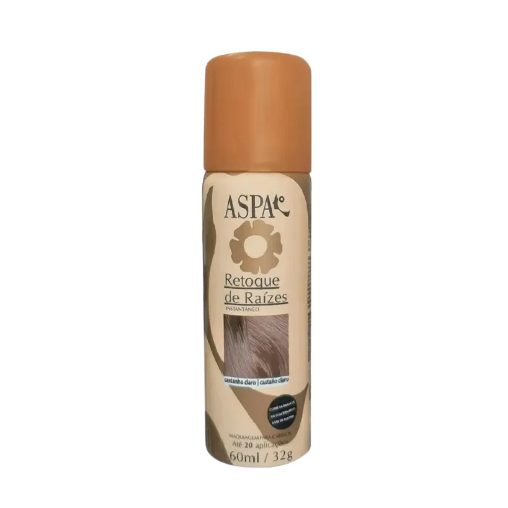 Retoque Capilar Spray Castanho Claro Aspa 60ml