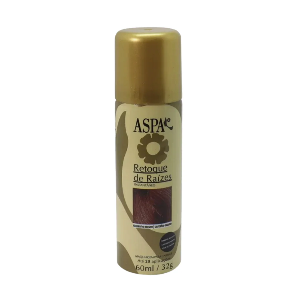 Retoque Capilar Spray Castanho Escuro Aspa 60ml