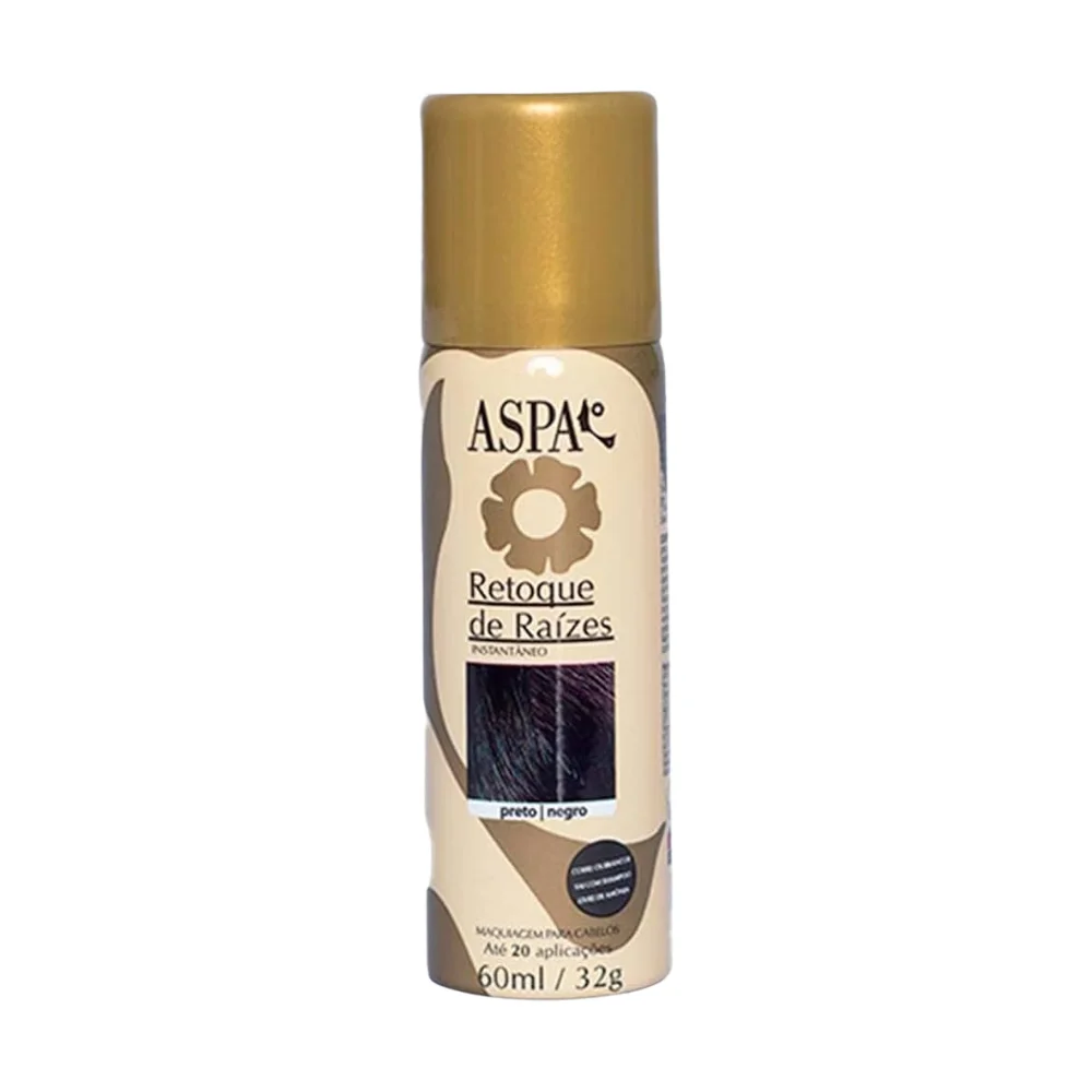 Retoque Capilar Spray Preto Aspa 60ml