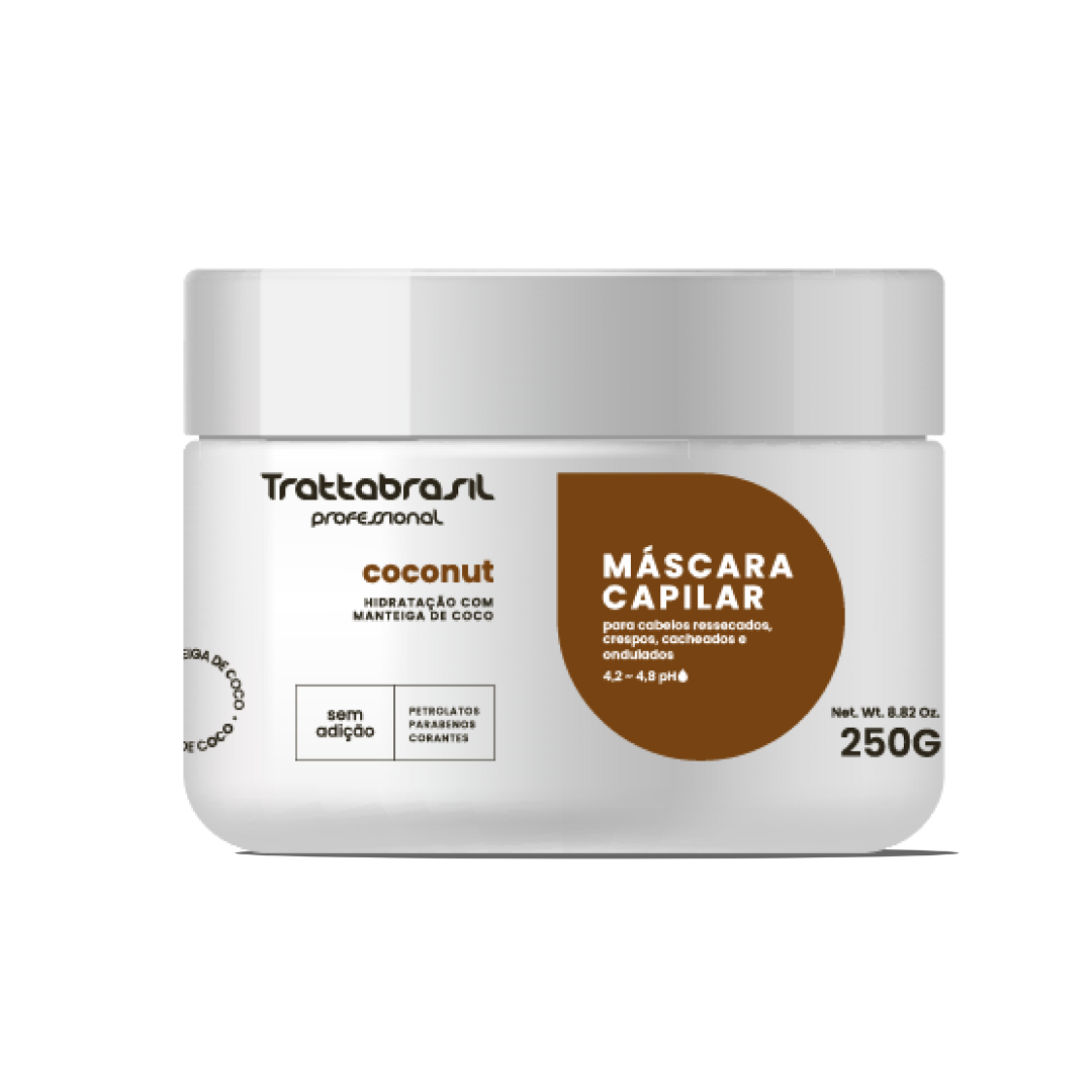 Mascara Hidrataçao Coconut Trattabrasil 250g