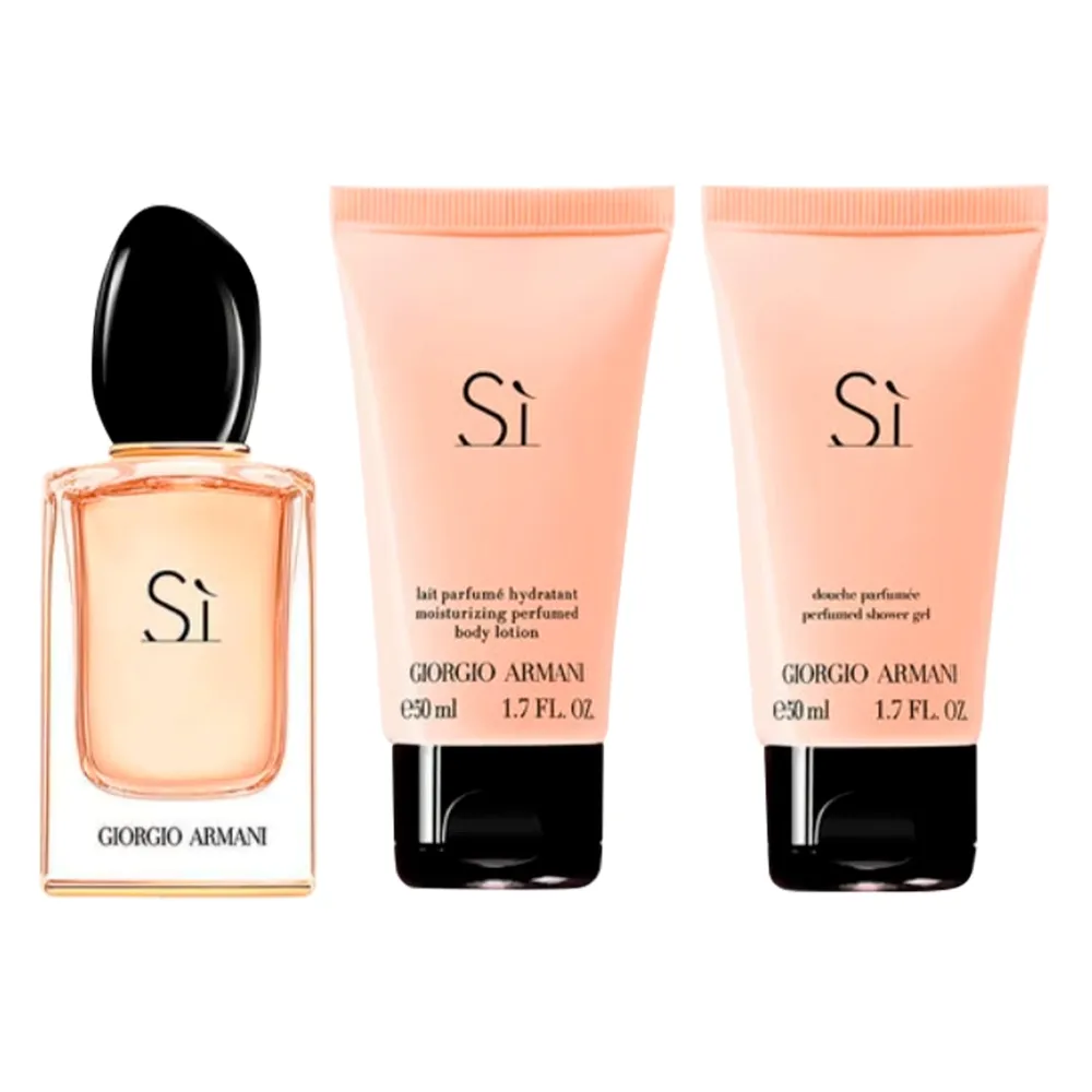 Kit Si Eau De Parfum 50ml + Body Lotion 50ml + Shower Gel 50ml Giorgio Armani