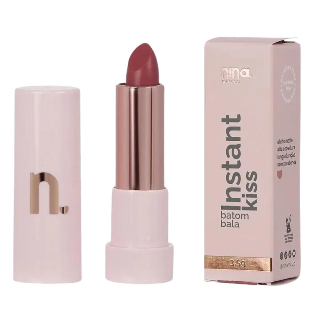 Batom Bala Matte Lady Di Nina Make Up 3,5g