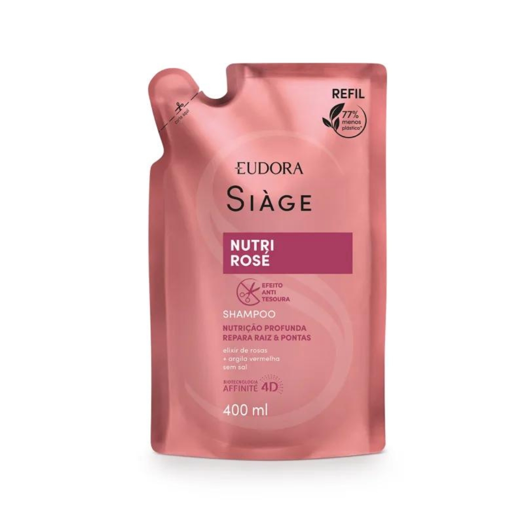 Refil Shampoo Nutri Rose Siage Eudora 400ml