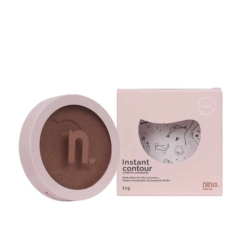 Contorno Compacto Instant Cintilante Sun Nina Makeup 11g