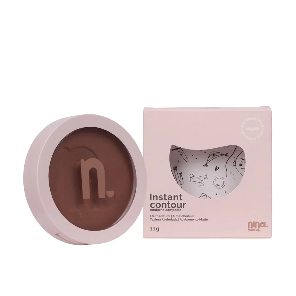 Contorno Compacto Instant Matte Cinnamon Nina Make Up 11g