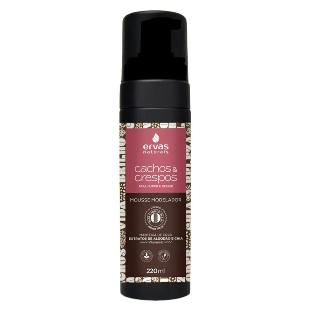 Mousse Cachos E Crespos Ervas Naturais 220ml