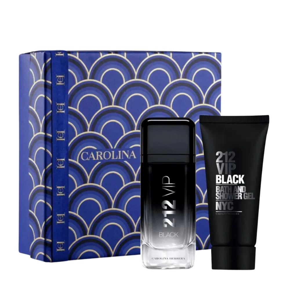 212 Vip Black 100ml Edp+ Shower Gel 100ml Carolina Herrera Kit