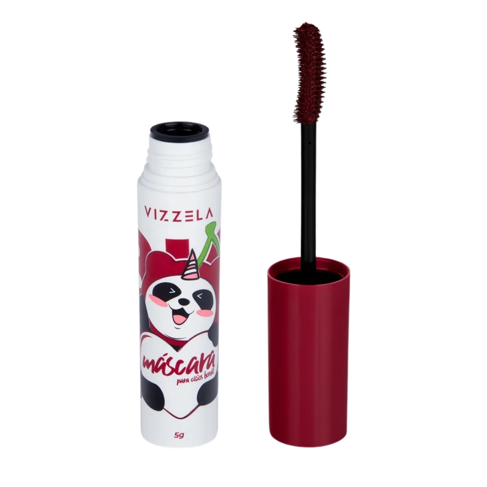 Mascara Para Cilios Big No Panda Cherry Bordo Vizzela 5g