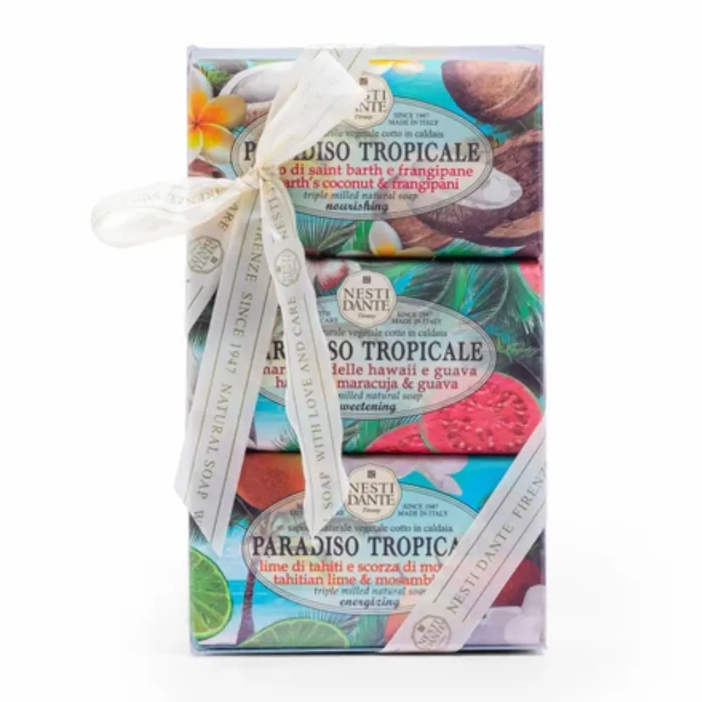 Kit Paradiso Tropicale 3 Sabonetes X 250gr Nesti Dante Firenze
