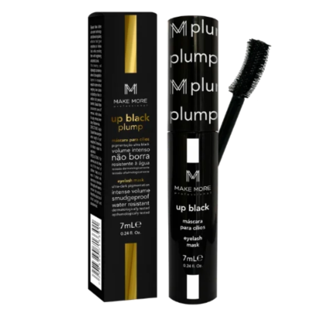 Mascara De Cilios Up Black Plump Make More 7ml