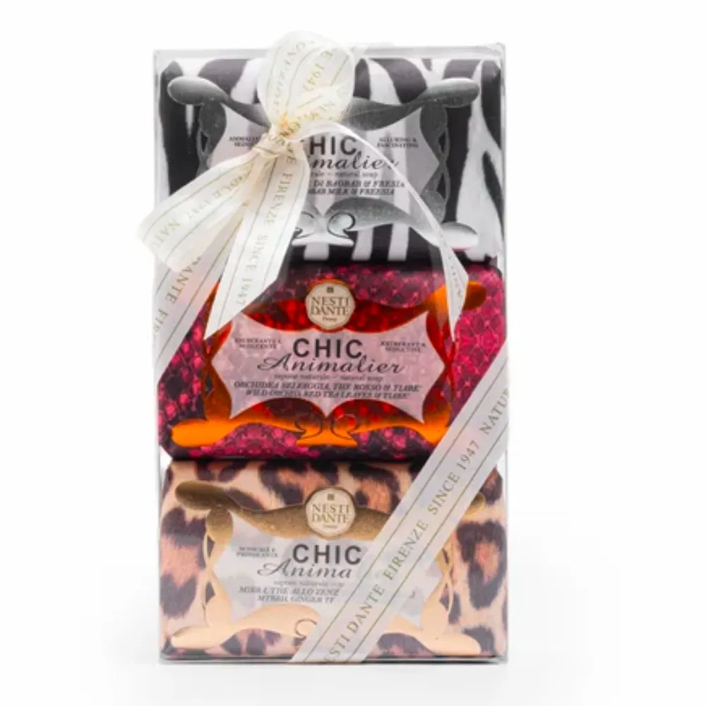 Kit Chic Animalier 3 Sabonetes X 250gr Nesti Dante Firenze