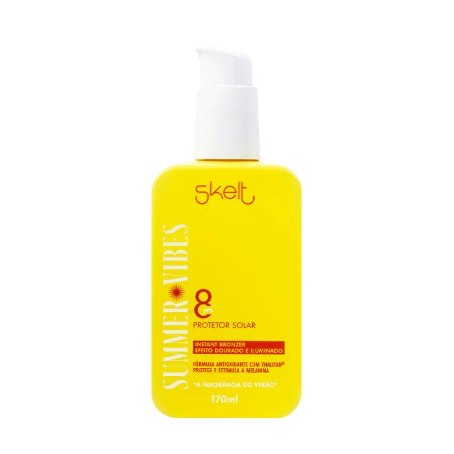Protetor Solar Bronzeador Summer Vibes Fps8 Skelt 170ml