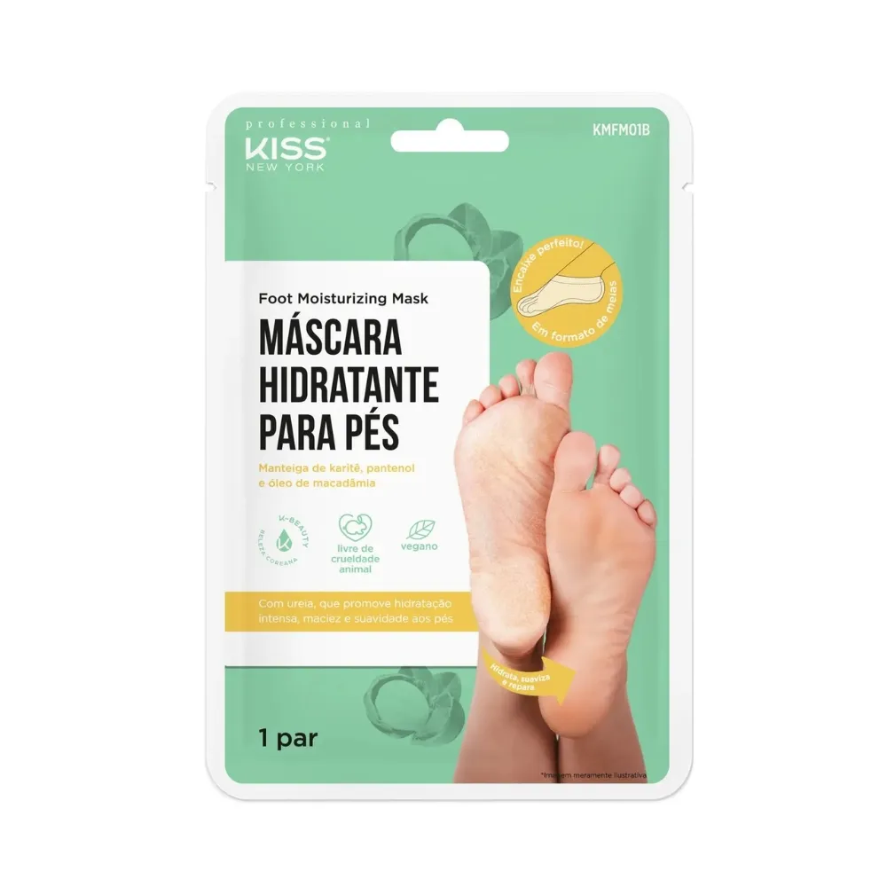 Mascara Hidratante Para Pes Kiss New York 1 Par